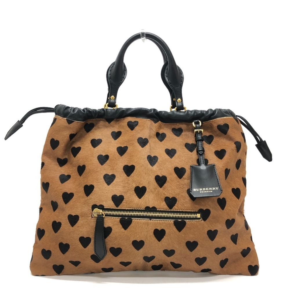 BURBERRY Burberry Prorsum Big Crush in Heart Print Drawstring Handbag Tote Ba...